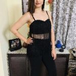 beautiful babe in black dress